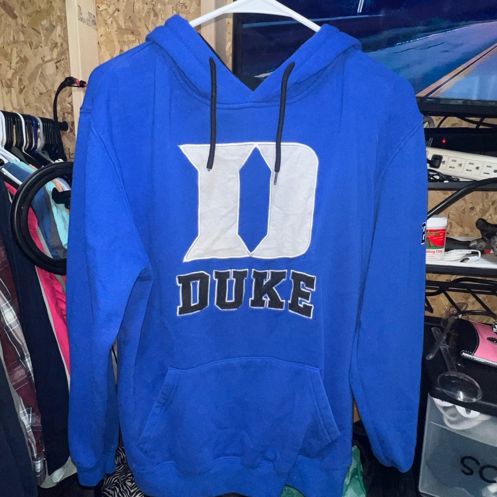 Colosseum Blue Hoodie with White and Black Accents
